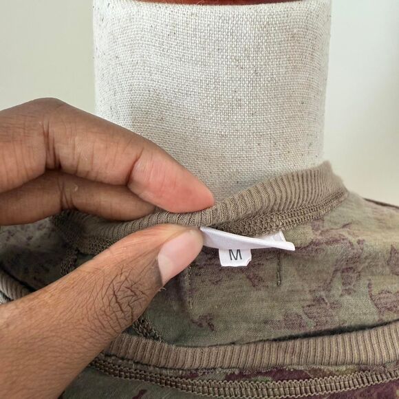 Danza Olive Green Purple Floral Dress - Picture 6 of 6